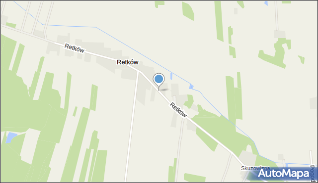 Retków gmina Stanisławów, Retków, mapa Retków gmina Stanisławów