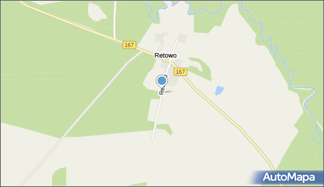 Retowo gmina Tychowo, Retowo, mapa Retowo gmina Tychowo