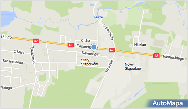 Stąporków, Reymonta Władysława, mapa Stąporków