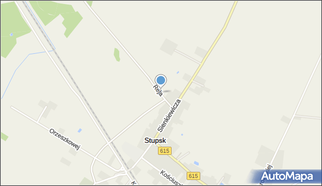 Stupsk, Reja Mikołaja, mapa Stupsk