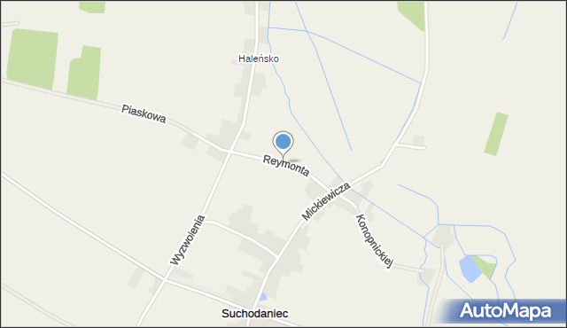 Suchodaniec, Reymonta Władysława, mapa Suchodaniec