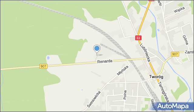 Tworóg, Renarda A., mapa Tworóg