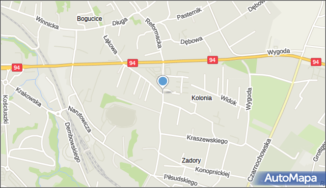 Wieliczka, Reformacka, mapa Wieliczka