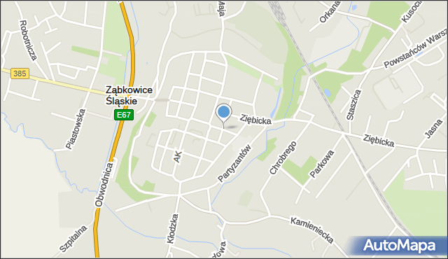 Ząbkowice Śląskie, Reymonta Władysława, mapa Ząbkowice Śląskie