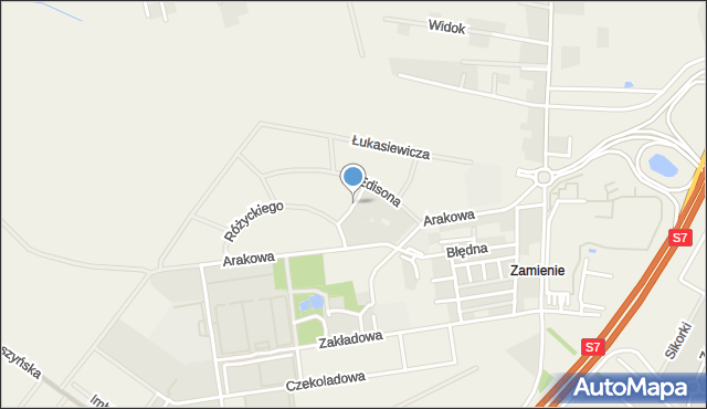 Zamienie gmina Lesznowola, Rejewskiego Mariana, mapa Zamienie gmina Lesznowola