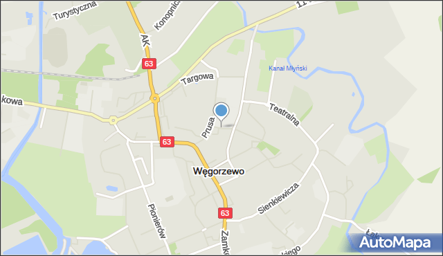 Węgorzewo, Ripeckiego Mirosława, ks., mapa Węgorzewo