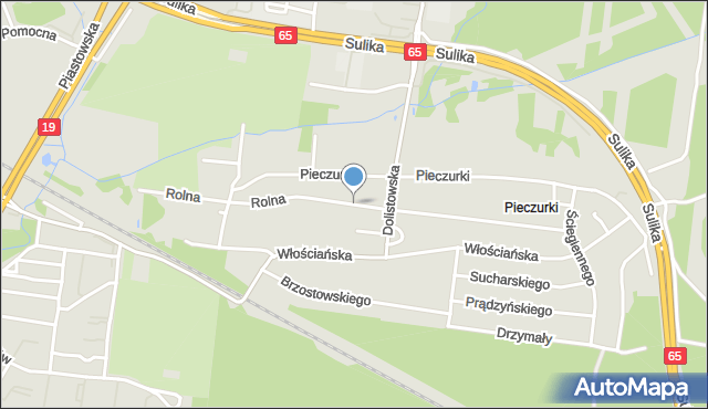 Białystok, Rolna, mapa Białegostoku