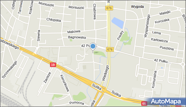 Białystok, Rodzinna, mapa Białegostoku