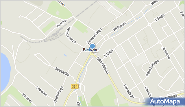 Bielawa powiat dzierżoniowski, Rondo Bielbawu, mapa Bielawa powiat dzierżoniowski