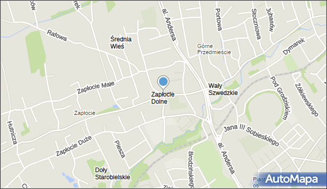 Bielsko-Biała, Rondo Sybiraków, mapa Bielsko-Białej