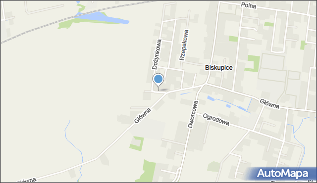 Biskupice gmina Pobiedziska, Rolna, mapa Biskupice gmina Pobiedziska