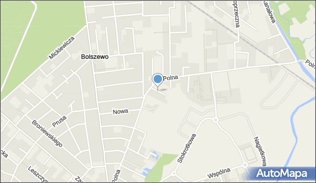 Bolszewo, Różana, mapa Bolszewo