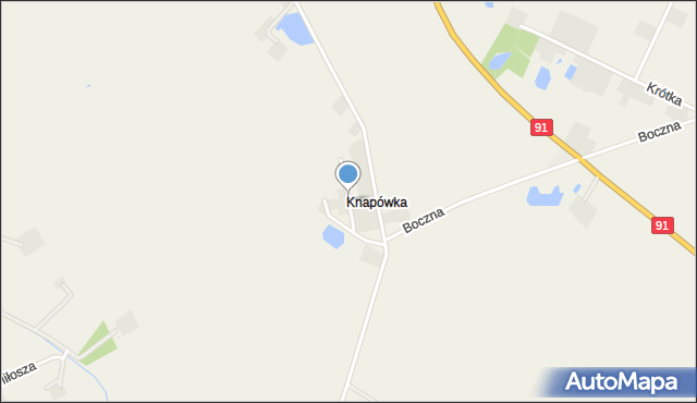 Browina gmina Chełmża, Różana, mapa Browina gmina Chełmża