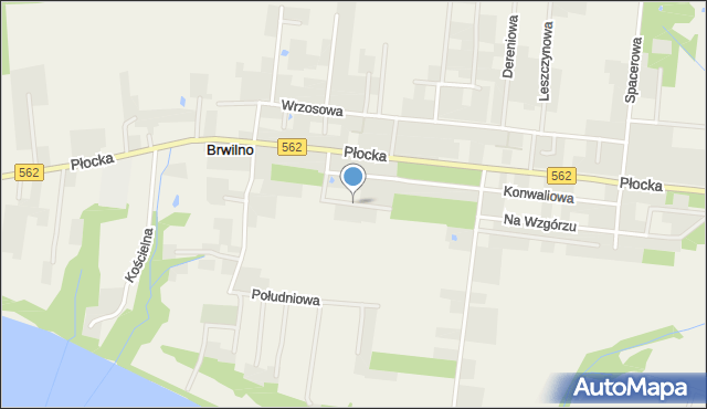 Brwilno gmina Stara Biała, Różana, mapa Brwilno gmina Stara Biała