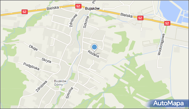 Bujaków, Różana, mapa Bujaków