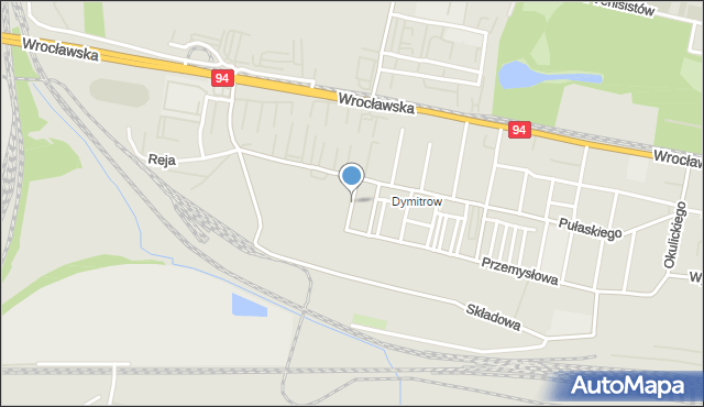Bytom, Robotnicza, mapa Bytomia