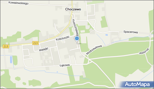 Choczewo, Różana, mapa Choczewo