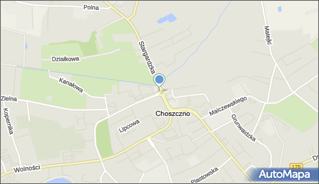 Choszczno, Rondo Partnerstwa, mapa Choszczno