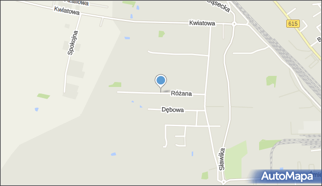 Ciechanów, Różana, mapa Ciechanów