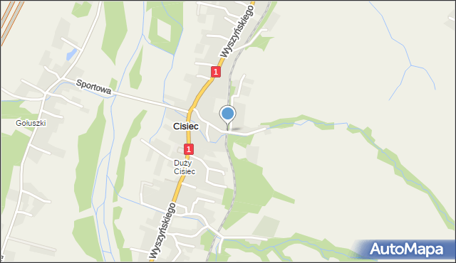 Cisiec, Rolnicza, mapa Cisiec