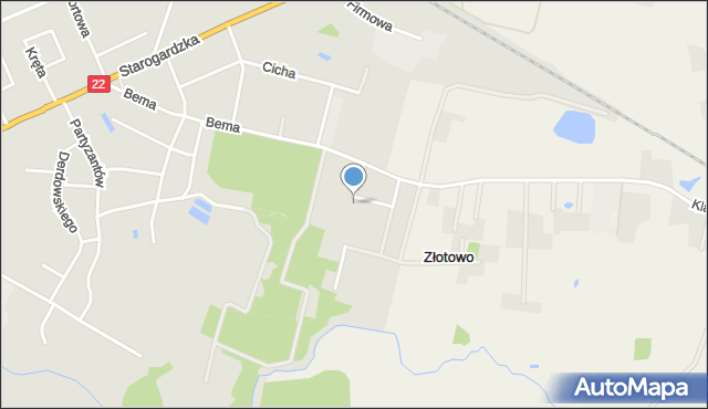 Czersk powiat chojnicki, Rodzinna, mapa Czersk powiat chojnicki