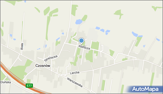 Czosnów, Rolnicza, mapa Czosnów