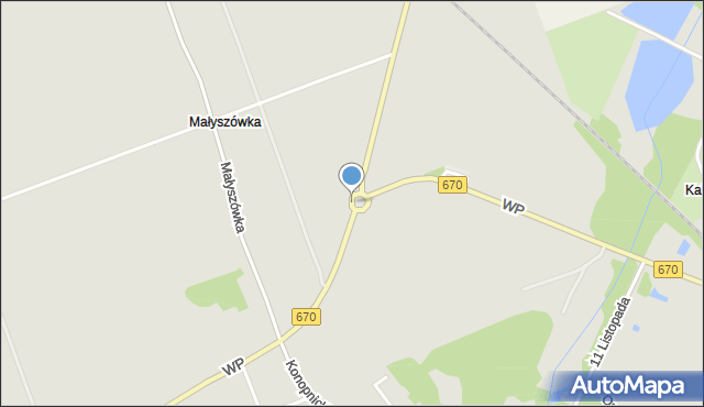 Dąbrowa Białostocka, Rondo Ofiar Katastrofy Lotniczej w Smoleńsku, mapa Dąbrowa Białostocka