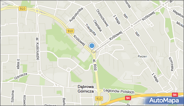 Dąbrowa Górnicza, Rondo Cieplaka Jana, ks. abp., mapa Dąbrowa Górnicza