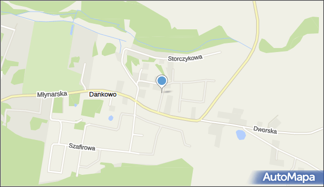 Dankowo, Różana, mapa Dankowo