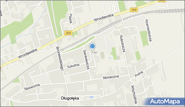 Długołęka powiat wrocławski, Różana, mapa Długołęka powiat wrocławski