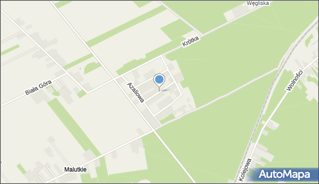 Dobryszyce, Różana, mapa Dobryszyce