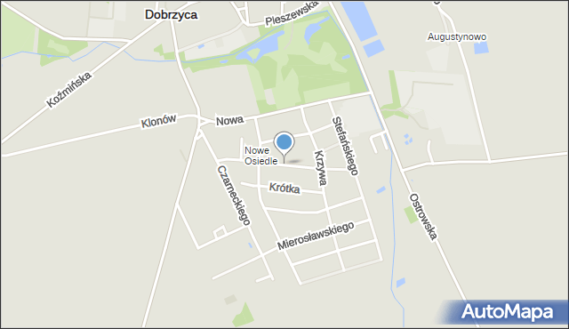 Dobrzyca powiat pleszewski, Różana, mapa Dobrzyca powiat pleszewski