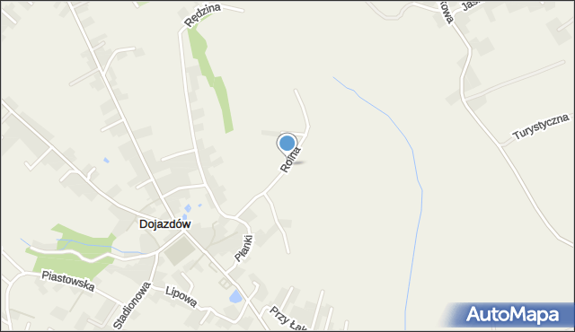 Dojazdów, Rolna, mapa Dojazdów