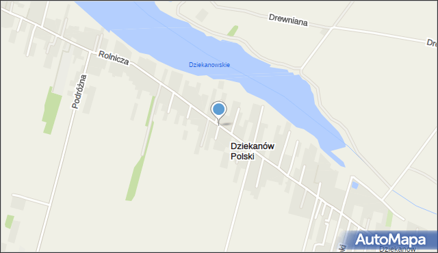 Dziekanów Polski, Rolnicza, mapa Dziekanów Polski