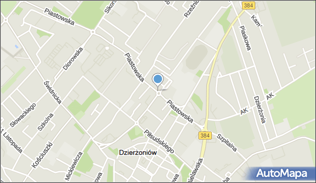 Dzierżoniów, Rondo Kresów II Rzeczpospolitej, mapa Dzierżoniów