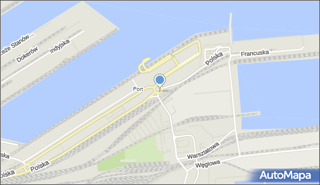 Gdynia, Rondo Karlskrona, mapa Gdyni