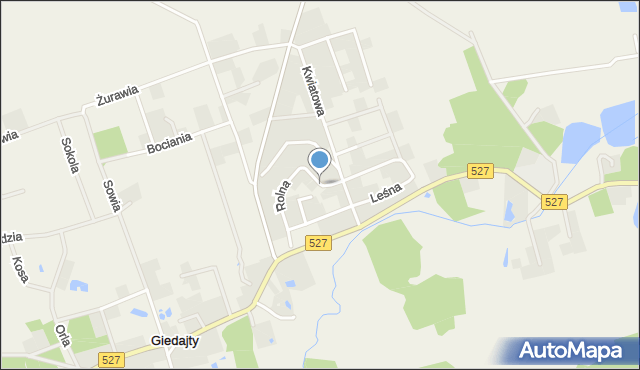 Giedajty, Rolna, mapa Giedajty