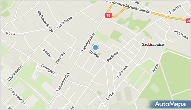 Gliwice, Rostka Józefa, mapa Gliwic