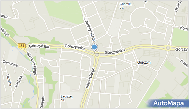 Gorzów Wielkopolski, Rondo Górczyńskie, mapa Gorzów Wielkopolski