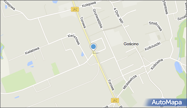 Gościno, Rondo Montmorillon, mapa Gościno