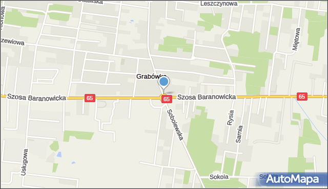 Grabówka powiat białostocki, Rondo Pełkowskiego Wojciecha, ks., mapa Grabówka powiat białostocki