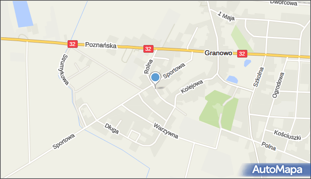 Granowo powiat grodziski, Rolna, mapa Granowo powiat grodziski