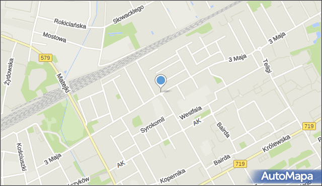 Grodzisk Mazowiecki, Rondo Kossobudzkiego Ryszarda, mapa Grodzisk Mazowiecki