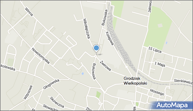 Grodzisk Wielkopolski, Rondo Wojska Polskiego, mapa Grodzisk Wielkopolski