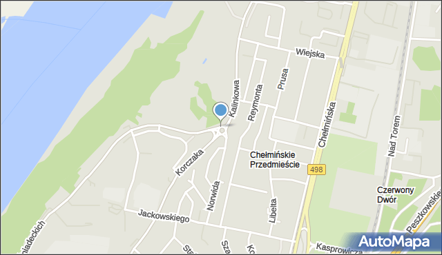 Grudziądz, Rondo Herberta Zbigniewa, mapa Grudziądza