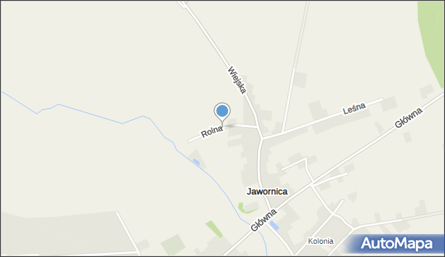 Jawornica gmina Kochanowice, Rolna, mapa Jawornica gmina Kochanowice