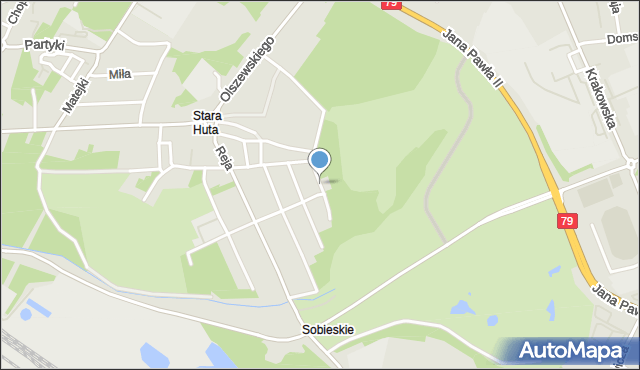 Jaworzno, Robotnicza, mapa Jaworzno