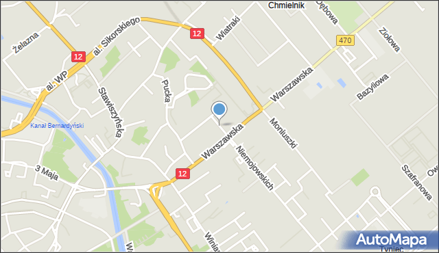 Kalisz, Rogozińskiego Stefana, mapa Kalisza