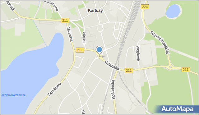 Kartuzy, Rondo Kartuzów, mapa Kartuzy