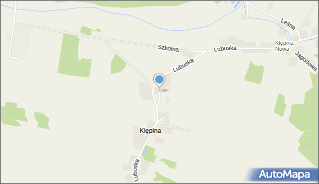 Klępina, Różana, mapa Klępina